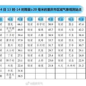 重庆气象台最新预警，气象变化需警惕，公众需做好防范准备